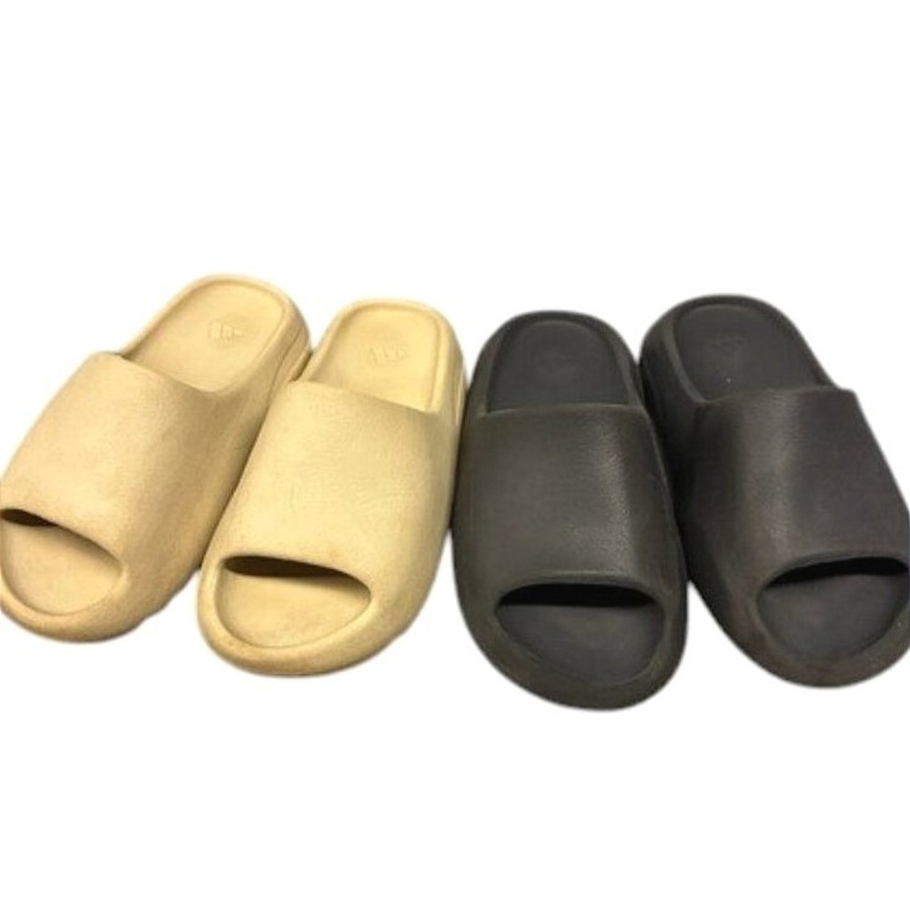 adidas Yeezy Slide Sandals Womens 6.5 Black Lot Bone Foam Slip On Streetwear